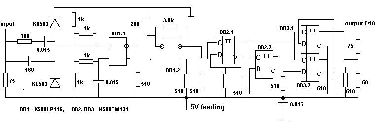 high-speed predivider schematic diagram